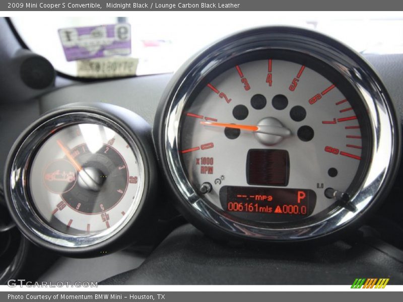 Midnight Black / Lounge Carbon Black Leather 2009 Mini Cooper S Convertible