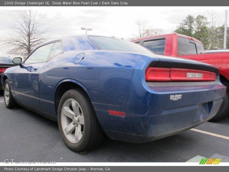 Deep Water Blue Pearl Coat / Dark Slate Gray 2009 Dodge Challenger SE