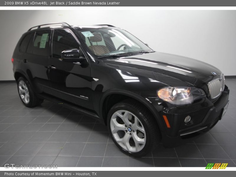 Jet Black / Saddle Brown Nevada Leather 2009 BMW X5 xDrive48i