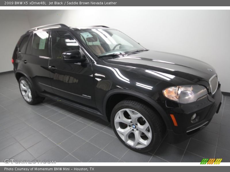 Jet Black / Saddle Brown Nevada Leather 2009 BMW X5 xDrive48i