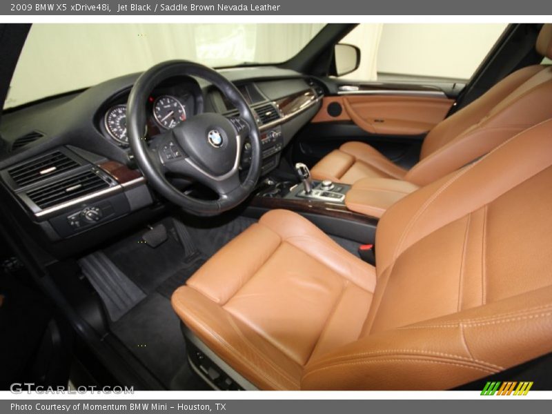 Jet Black / Saddle Brown Nevada Leather 2009 BMW X5 xDrive48i