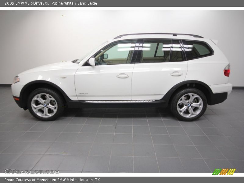 Alpine White / Sand Beige 2009 BMW X3 xDrive30i