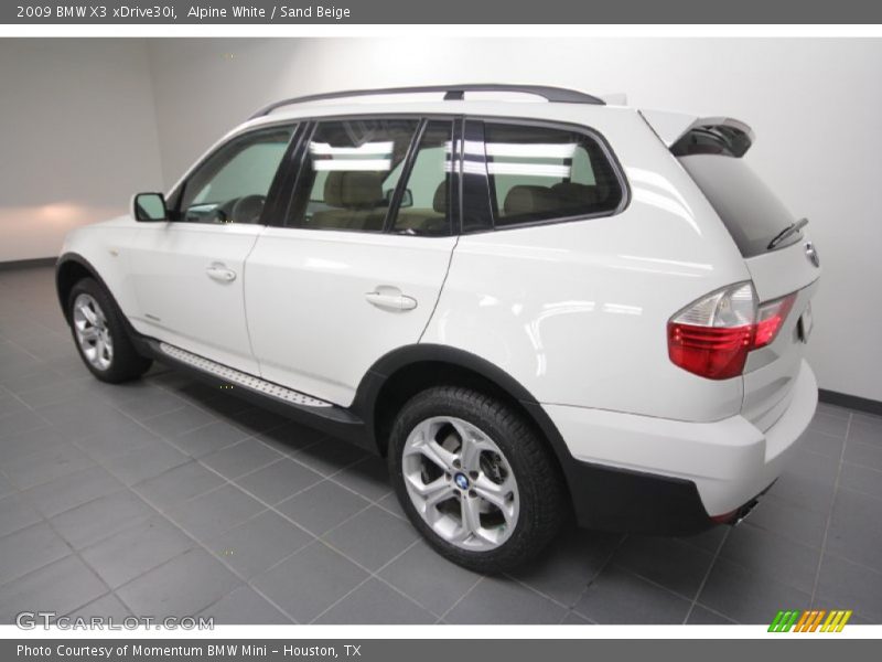 Alpine White / Sand Beige 2009 BMW X3 xDrive30i