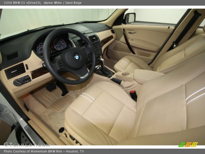 Alpine White / Sand Beige 2009 BMW X3 xDrive30i
