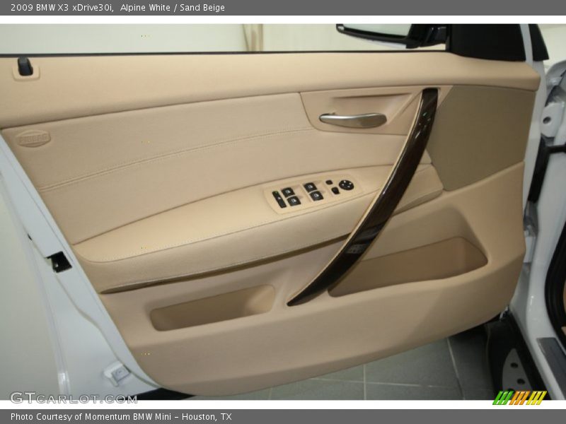 Alpine White / Sand Beige 2009 BMW X3 xDrive30i