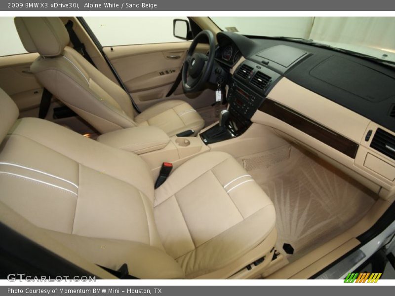 Alpine White / Sand Beige 2009 BMW X3 xDrive30i