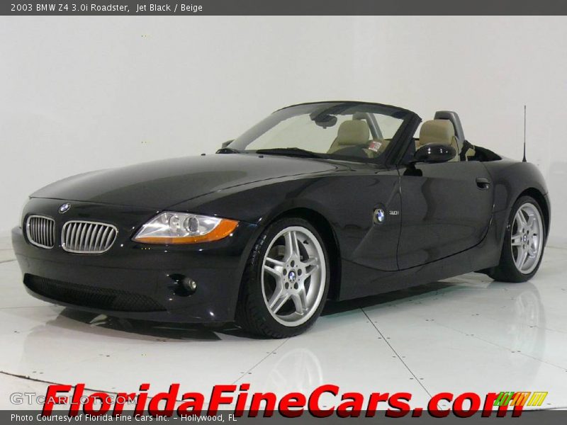 Jet Black / Beige 2003 BMW Z4 3.0i Roadster