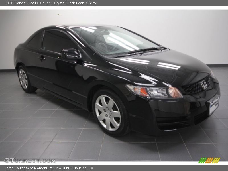 Crystal Black Pearl / Gray 2010 Honda Civic LX Coupe