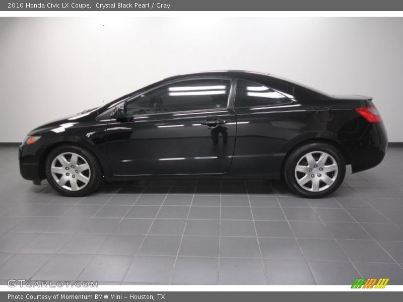 Crystal Black Pearl / Gray 2010 Honda Civic LX Coupe