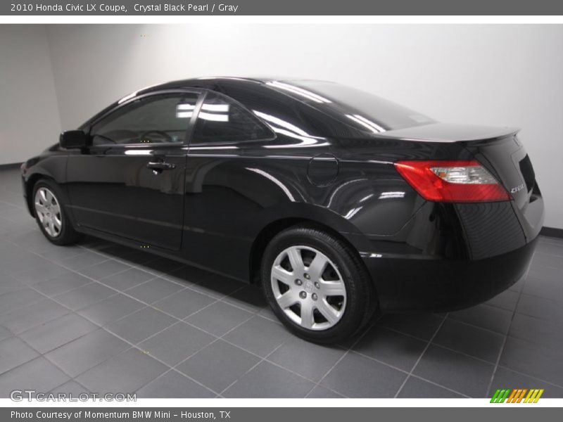 Crystal Black Pearl / Gray 2010 Honda Civic LX Coupe