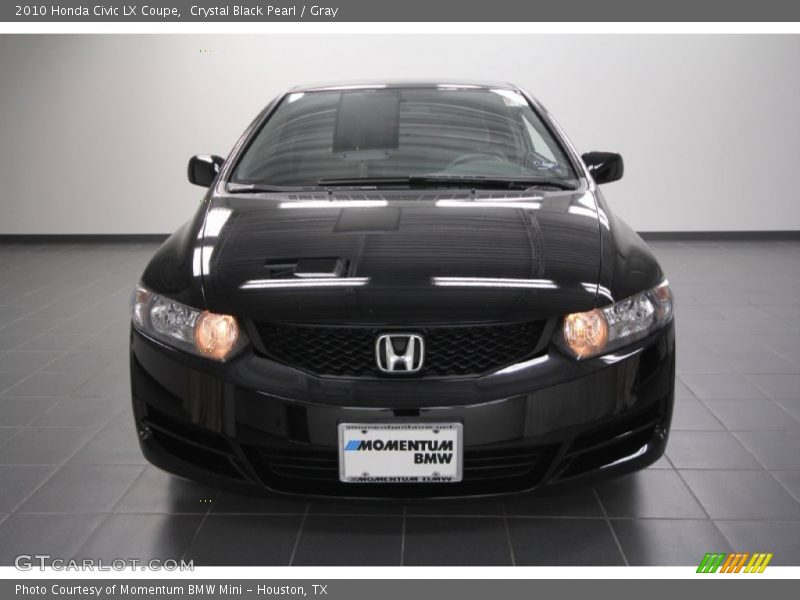 Crystal Black Pearl / Gray 2010 Honda Civic LX Coupe
