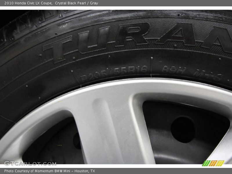 Crystal Black Pearl / Gray 2010 Honda Civic LX Coupe