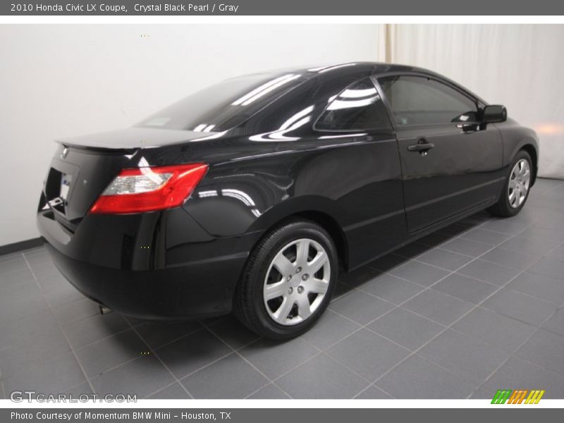 Crystal Black Pearl / Gray 2010 Honda Civic LX Coupe