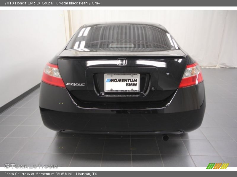 Crystal Black Pearl / Gray 2010 Honda Civic LX Coupe