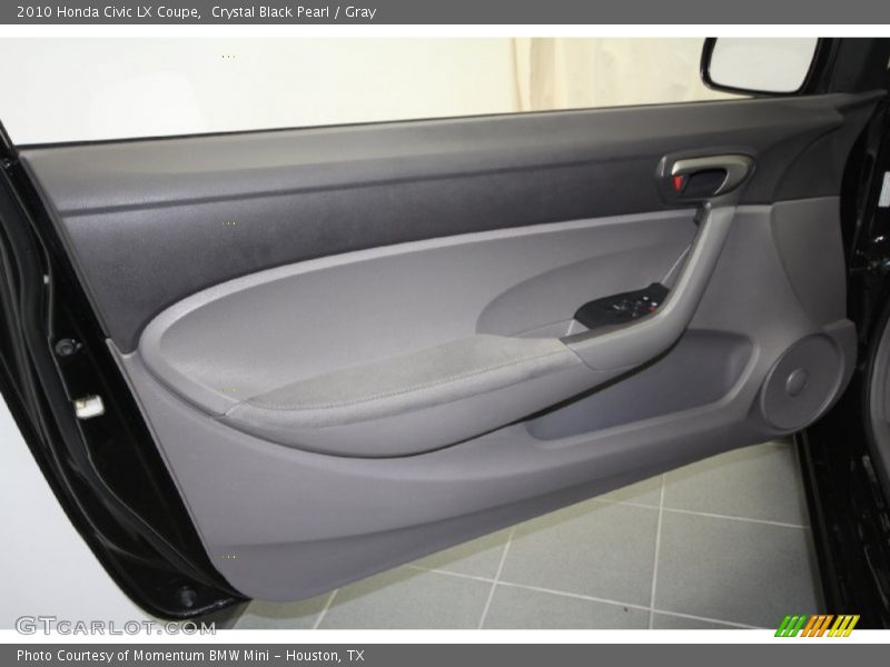 Crystal Black Pearl / Gray 2010 Honda Civic LX Coupe