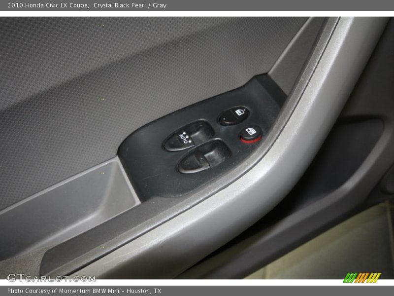 Crystal Black Pearl / Gray 2010 Honda Civic LX Coupe