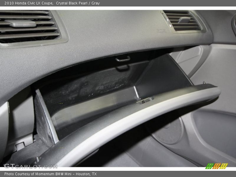 Crystal Black Pearl / Gray 2010 Honda Civic LX Coupe