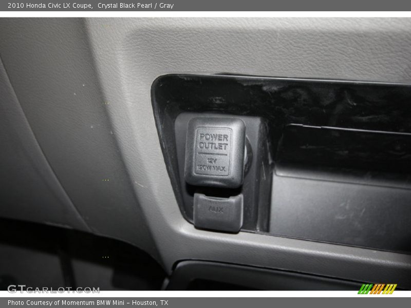 Crystal Black Pearl / Gray 2010 Honda Civic LX Coupe