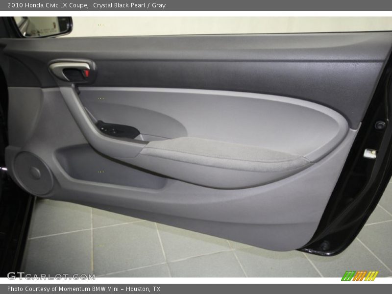 Crystal Black Pearl / Gray 2010 Honda Civic LX Coupe