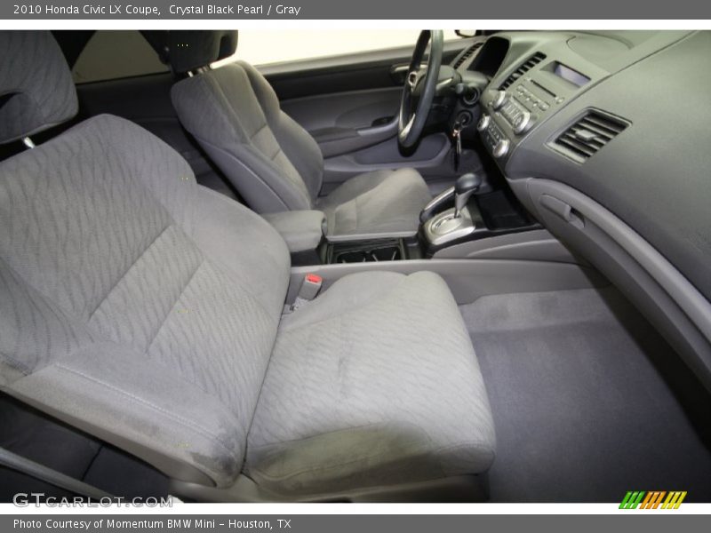 Crystal Black Pearl / Gray 2010 Honda Civic LX Coupe