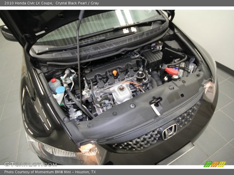 Crystal Black Pearl / Gray 2010 Honda Civic LX Coupe