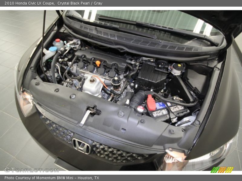 Crystal Black Pearl / Gray 2010 Honda Civic LX Coupe