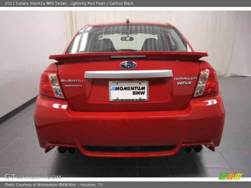 Lightning Red Pearl / Carbon Black 2011 Subaru Impreza WRX Sedan
