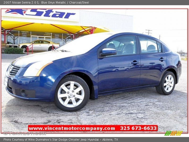 Blue Onyx Metallic / Charcoal/Steel 2007 Nissan Sentra 2.0 S