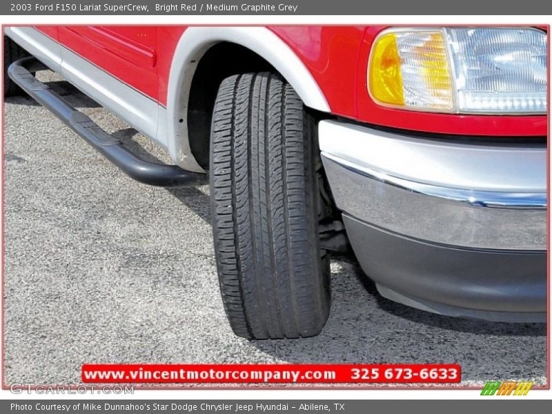 Bright Red / Medium Graphite Grey 2003 Ford F150 Lariat SuperCrew
