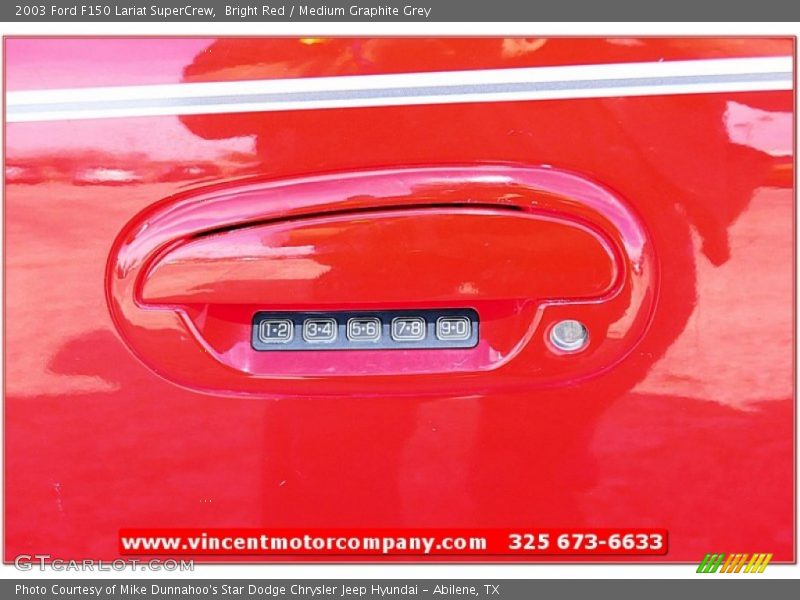 Bright Red / Medium Graphite Grey 2003 Ford F150 Lariat SuperCrew