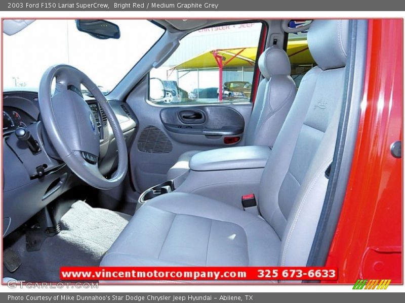 Bright Red / Medium Graphite Grey 2003 Ford F150 Lariat SuperCrew