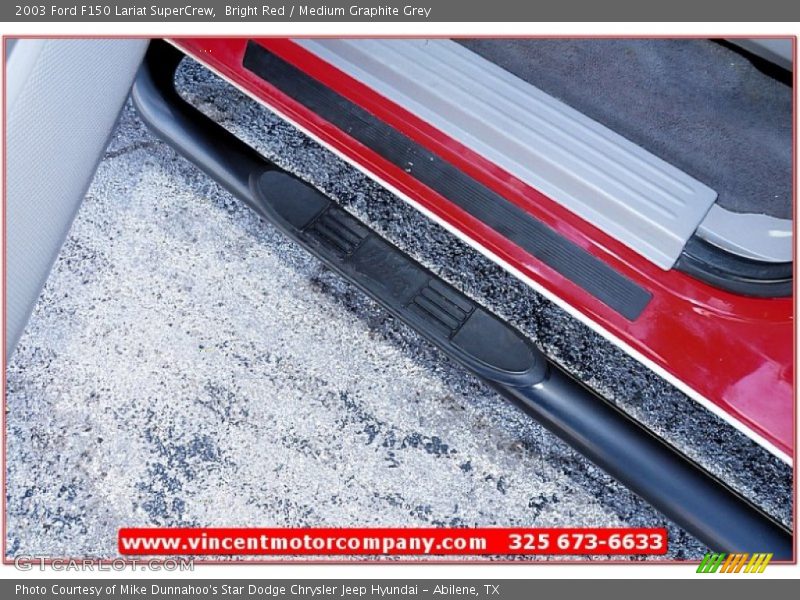 Bright Red / Medium Graphite Grey 2003 Ford F150 Lariat SuperCrew