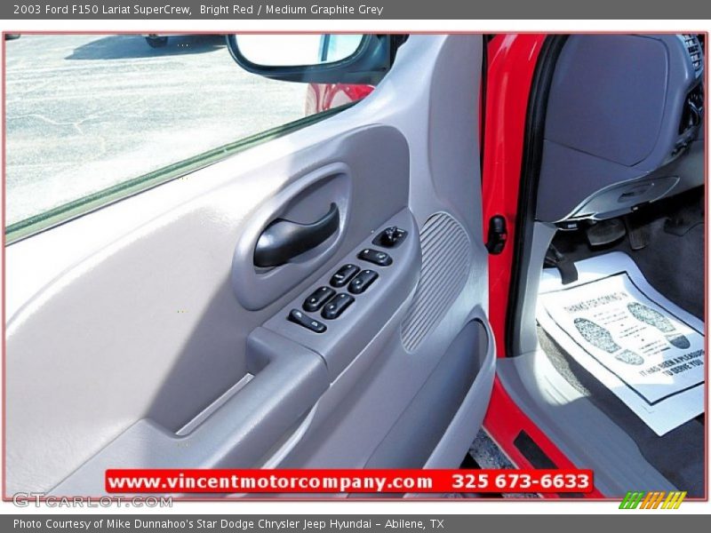 Bright Red / Medium Graphite Grey 2003 Ford F150 Lariat SuperCrew