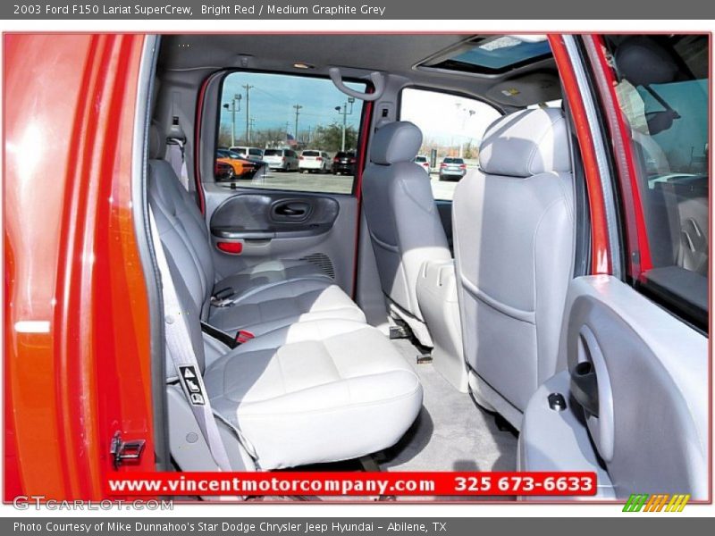 Bright Red / Medium Graphite Grey 2003 Ford F150 Lariat SuperCrew