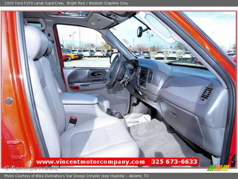 Bright Red / Medium Graphite Grey 2003 Ford F150 Lariat SuperCrew