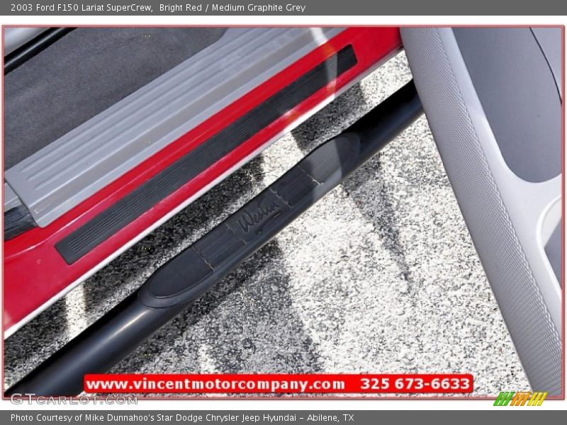 Bright Red / Medium Graphite Grey 2003 Ford F150 Lariat SuperCrew