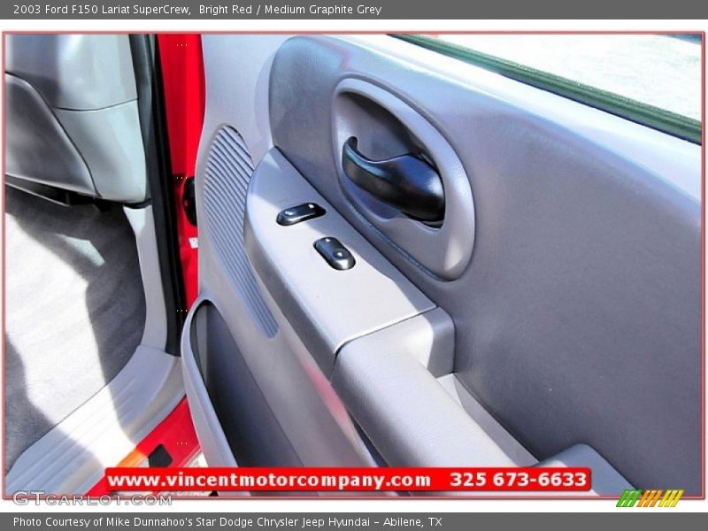 Bright Red / Medium Graphite Grey 2003 Ford F150 Lariat SuperCrew