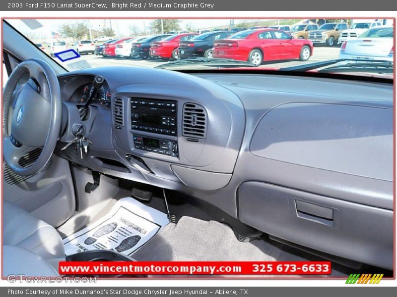 Bright Red / Medium Graphite Grey 2003 Ford F150 Lariat SuperCrew