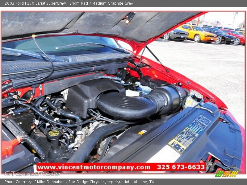 Bright Red / Medium Graphite Grey 2003 Ford F150 Lariat SuperCrew