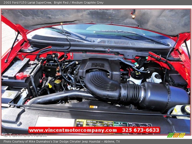 Bright Red / Medium Graphite Grey 2003 Ford F150 Lariat SuperCrew