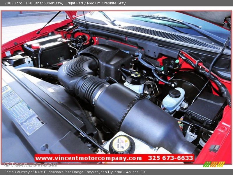 Bright Red / Medium Graphite Grey 2003 Ford F150 Lariat SuperCrew