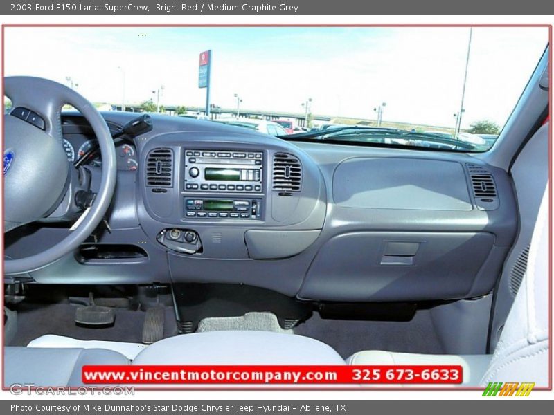 Bright Red / Medium Graphite Grey 2003 Ford F150 Lariat SuperCrew