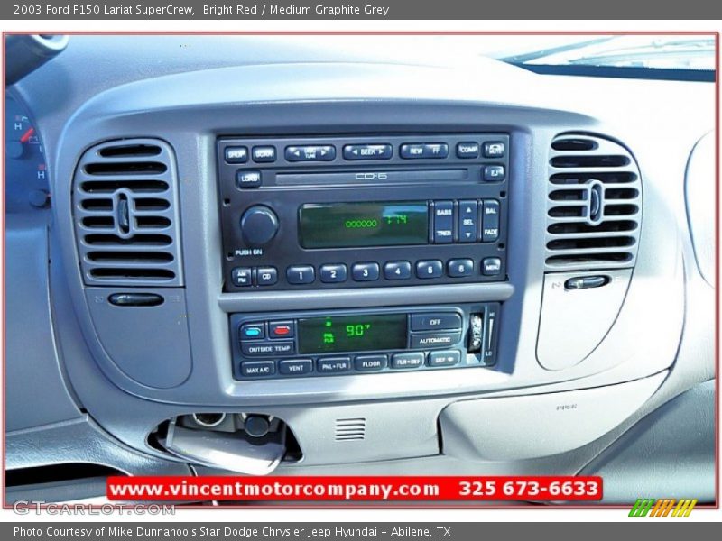 Bright Red / Medium Graphite Grey 2003 Ford F150 Lariat SuperCrew