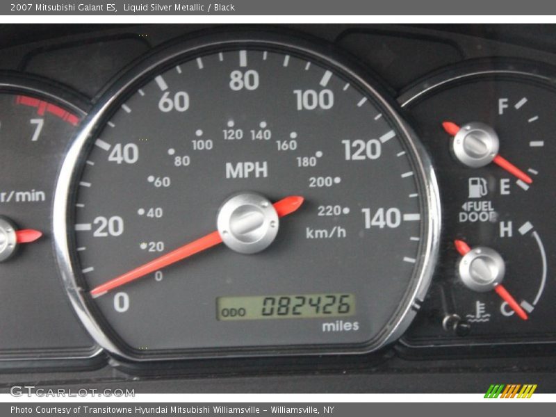 Liquid Silver Metallic / Black 2007 Mitsubishi Galant ES