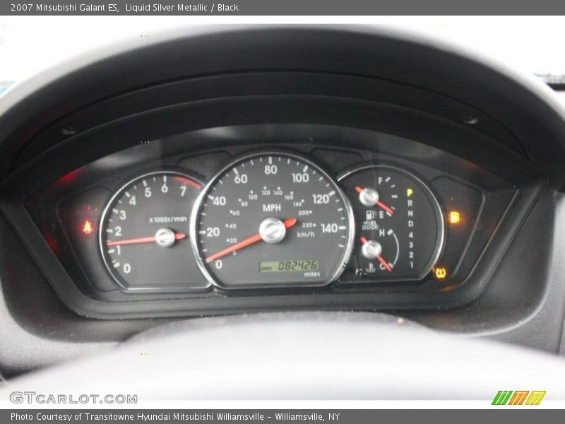 Liquid Silver Metallic / Black 2007 Mitsubishi Galant ES