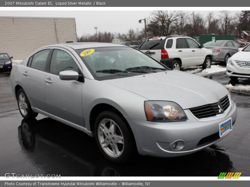 Liquid Silver Metallic / Black 2007 Mitsubishi Galant ES