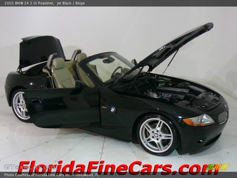 Jet Black / Beige 2003 BMW Z4 3.0i Roadster