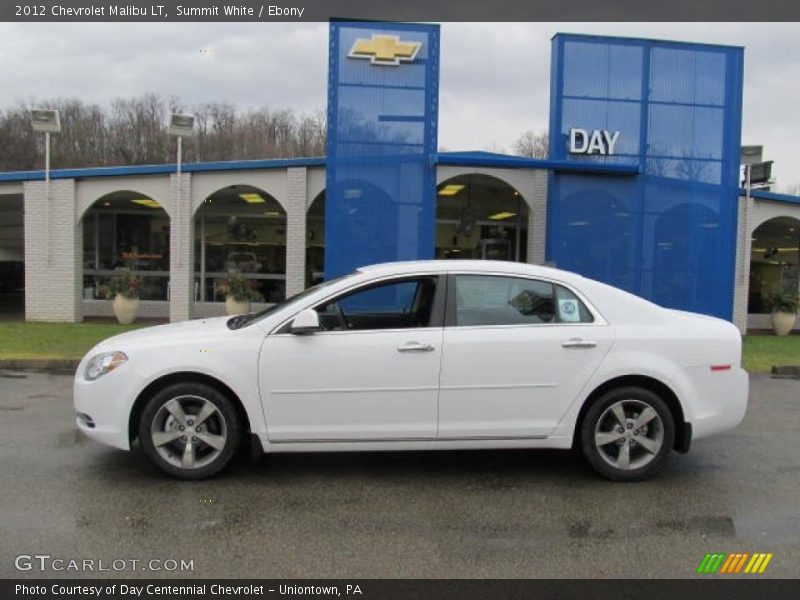 Summit White / Ebony 2012 Chevrolet Malibu LT