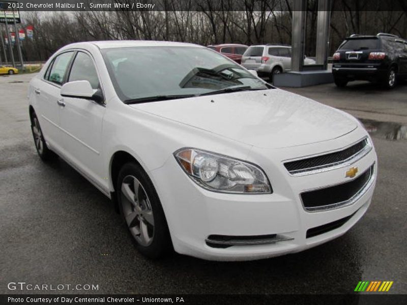 Summit White / Ebony 2012 Chevrolet Malibu LT
