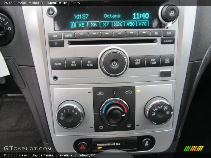Summit White / Ebony 2012 Chevrolet Malibu LT